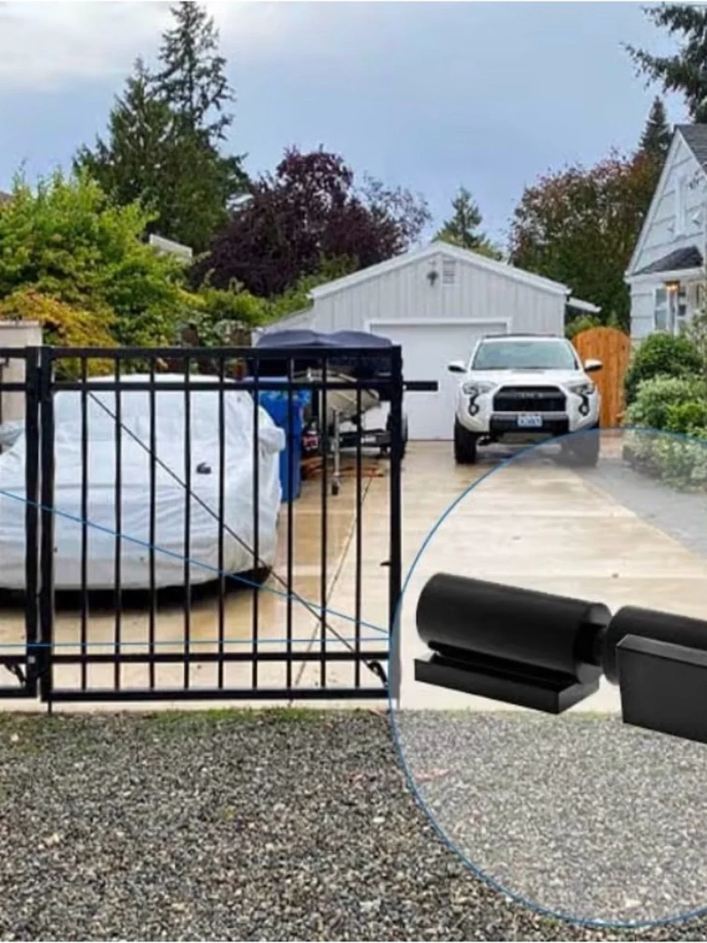 Heavy Duty Barrel Hinges 2 Pack 7 Inch Black Weld On Hinges For Trailer Gate Or